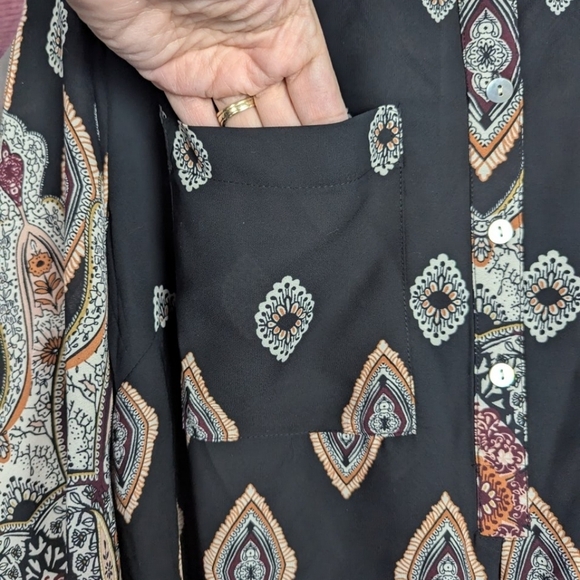 Roz & Ali size 2X tunic shift dress or tunic in geometric print - Picture 10 of 14